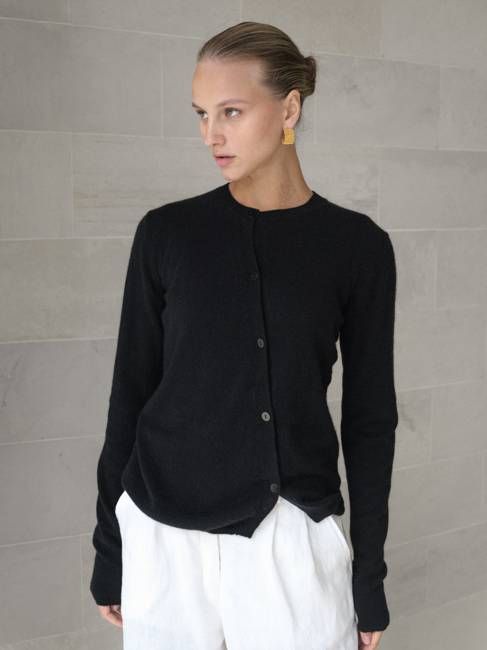 Luciee Cashmere Asymmetric Cardigan