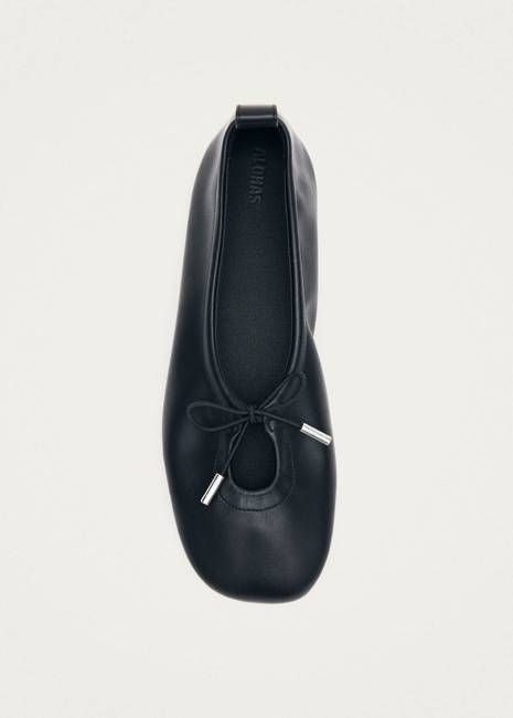 Rosalind Black Vegan Leather Ballet Flats