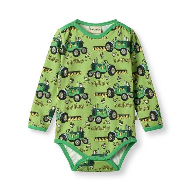 Elstar long-sleeved baby body with tractor
