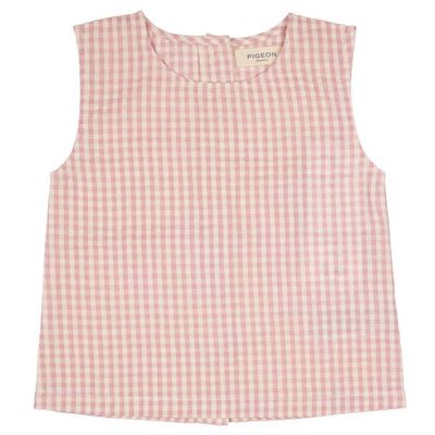 Summer Top (Seersucker Check) - Pink