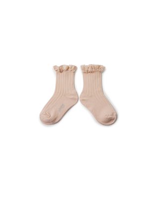 Collegien Lace Trim Ankle Socks - sorbet