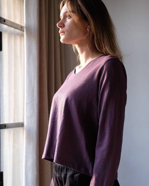 Josie V Neck Striped T