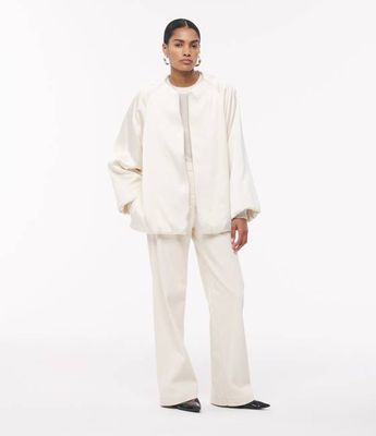 Padded Wrap Coat | Cream