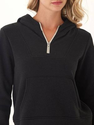 Tyra Triblend Fleece Quarter Zip Hoodie