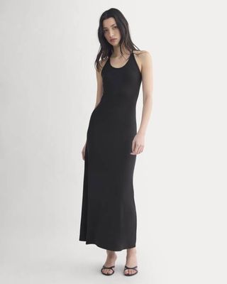 Racerback Maxi Knit Dress | Black