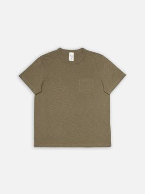 Roy Heavy Slub Olive regular fit tee | Nudie Jeans
