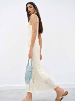 River Cotton Crochet Sweater Dress