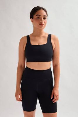 Black Tommy Cropped Bra