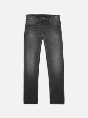 Grim Tim Black Mist slim straight jeans | Nudie Jeans