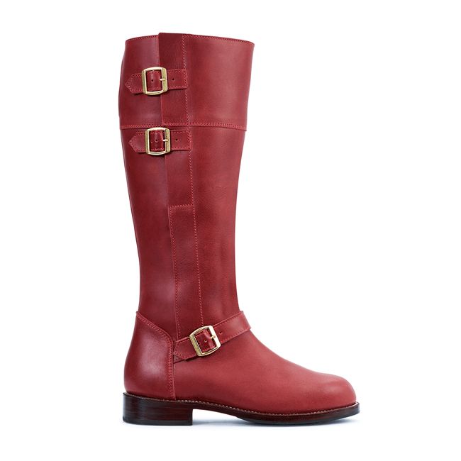 The Reina in Pomegranate ~ Standard/Narrow ~ Standard Calf 41cm