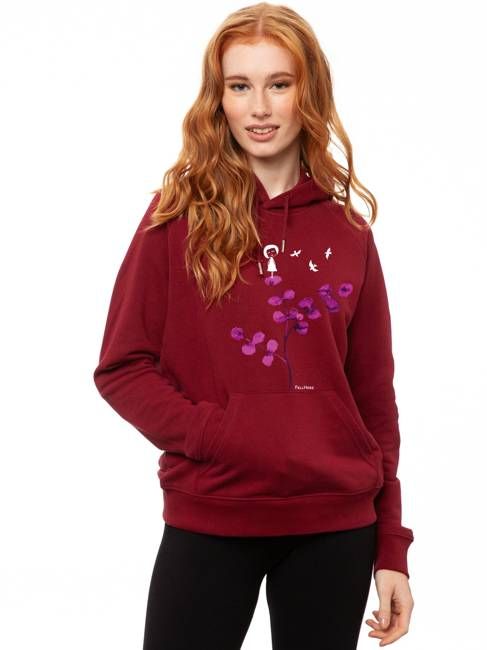 Eukalyptusmädchen Hoodie burgundy