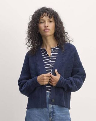 The Boxy Cardigan in Everyday Cotton | Navy