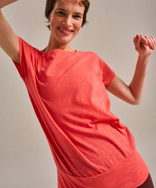 Short Sleeve Slub Bamboo Flow Top