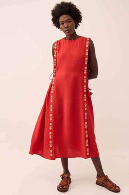 Cheryl Besticktes Seitenkleid