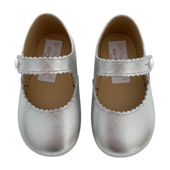 Britannical x Early Days - Emma Pre-Walker Baby Girl Shoes - Silver