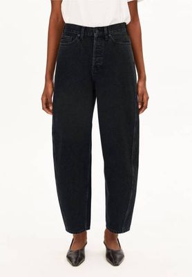 BAARLY BARREL JEANS | ebony black