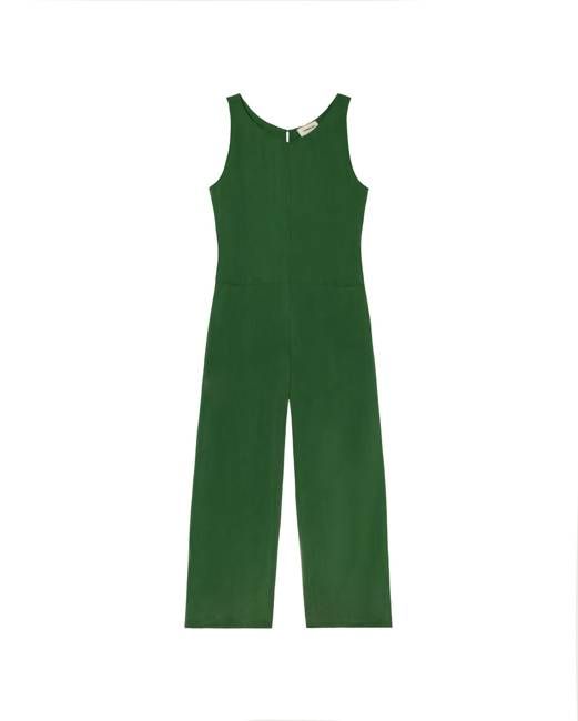 Green Cupro Adriana jumpsuit