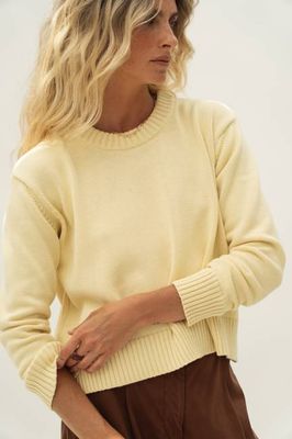 Claudia Yellow Cotton Sweater