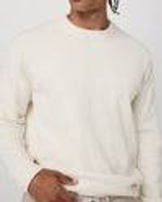 Midweight Rib Sweater | Men's Ivory Ribbed Knit Sweater | Vuori