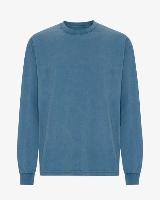 Oversized Organic LS T-Shirt - Faded Indigo