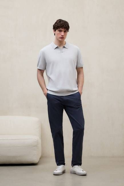 NAVY BLUE ETHIWIN TROUSERS
