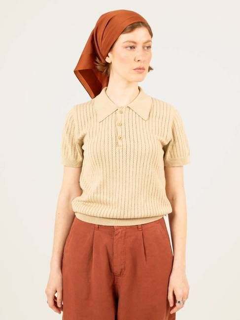 CAMEL WOMEN'S POLO SHIRT