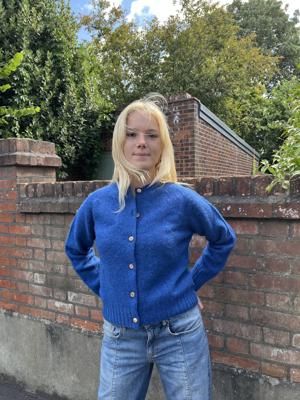 Lowie Sapphire Brushed Boxy Cardigan