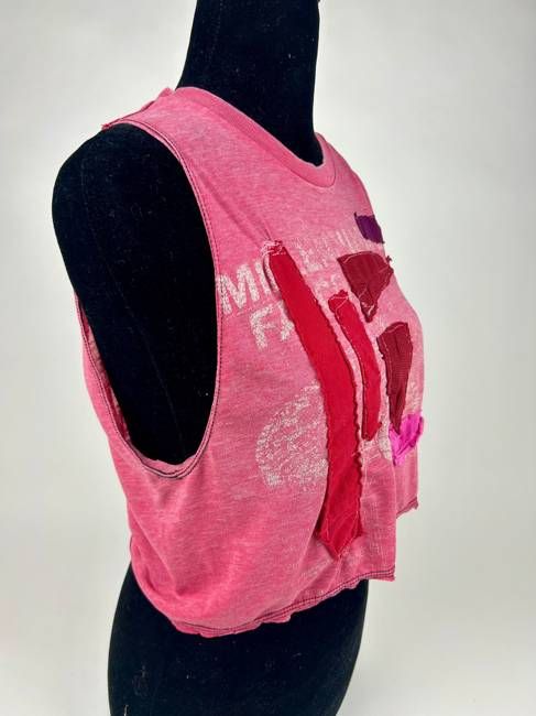 Pink Patchwork Constance Wilde Upcycled Tank Top