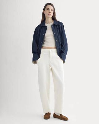 Double-Stitch Barrel Pant | Bone