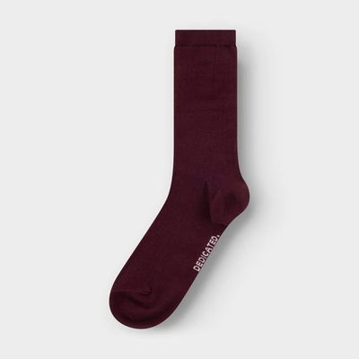DEDICATED - Rib Socks Knivsta Fig Red