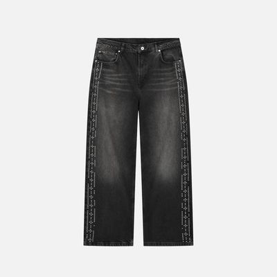 Peso Black Studded Denim Jeans
