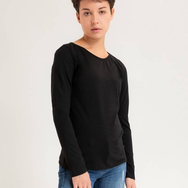 Bio Longsleeve Ubu schwarz - kaufen