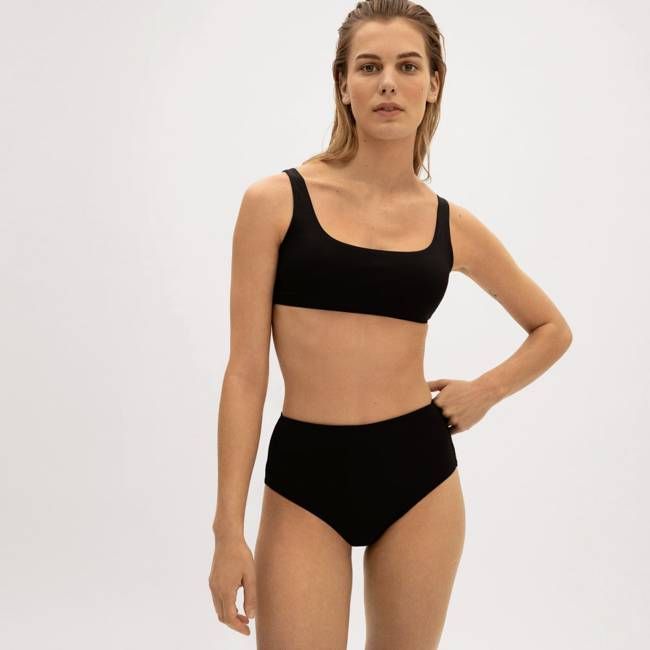 The Square-Neck Bikini Top | Black
