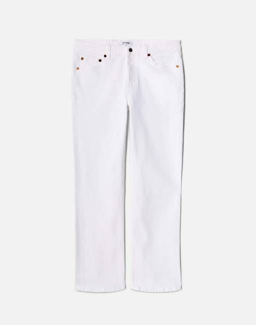 Comfort Stretch Slim Straight Crop - White