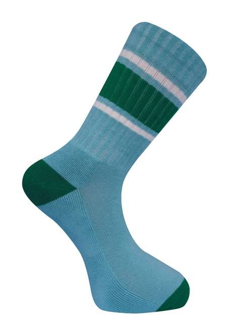 NEW SPORT STRIPE - GOTS Organic Cotton Socks Teal