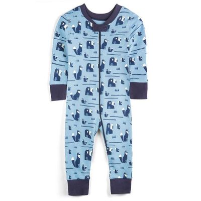 100% Organic Cotton One-piece Baby Pajamas: Wild Wander Collection