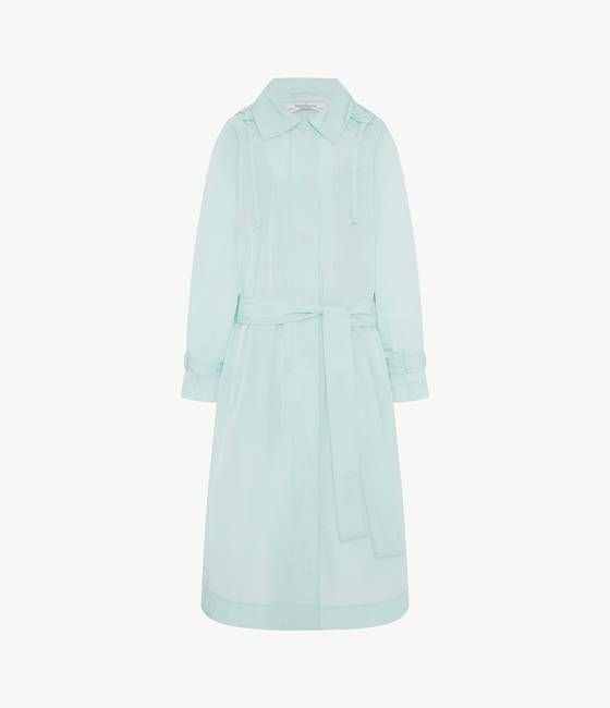 Recycled Nylon Trench | Aquamarine