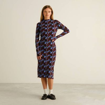 DEDICATED - Rippkleid Lofta Retro Geo Mehrfarbig