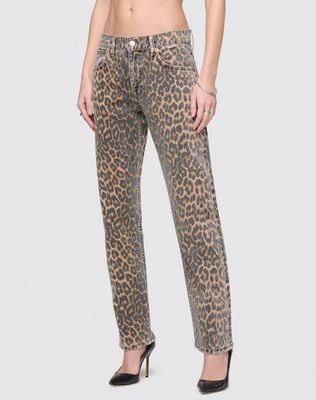Mid Rise Blondie Crop - Leopardo