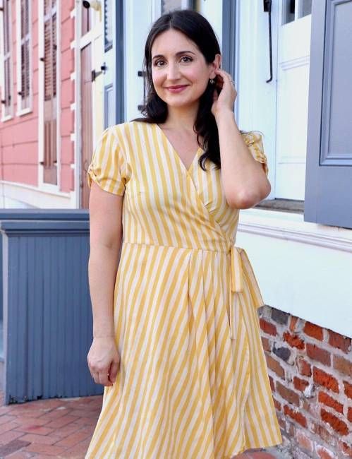 Sun Ray Organic Cotton Wrap Dress