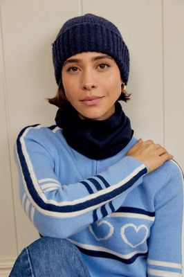 ROBERT MACKIE Rona Rib Knit Hat | Navy