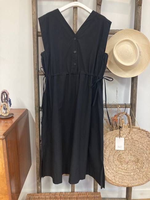 Athena Organic Cotton Dress in Black