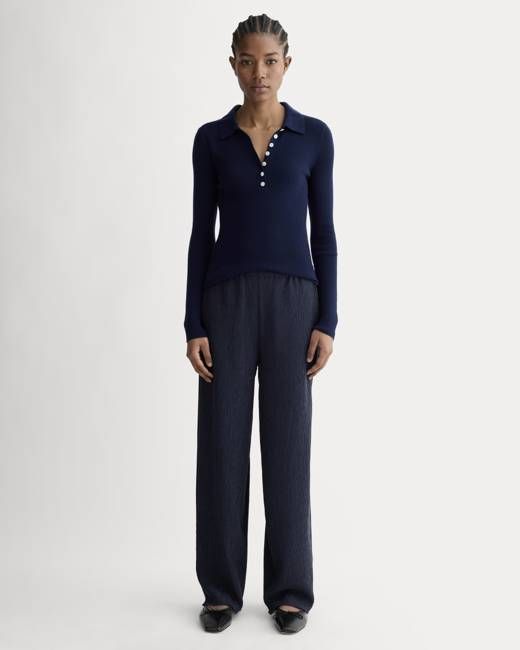 The Crinkle Pant | Navy