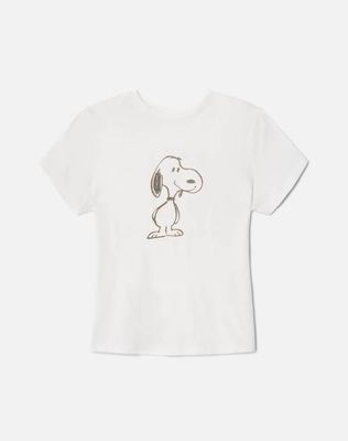 Tiny Tee Snoopy Smile - Vintage White