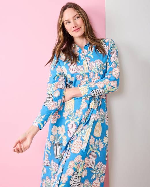 Antique Vases - Monaco Dress - Blue Sky