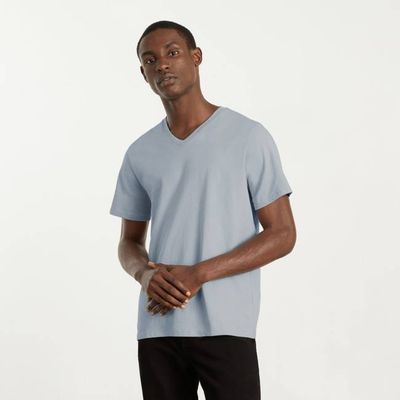The Organic Cotton V-Neck Tee | Sky