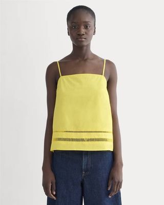 The Lace Trim Tank | High Visibility Yellow