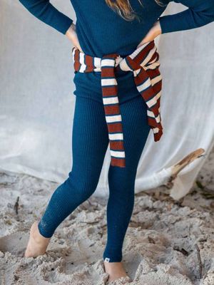 Knit Leggings Teal