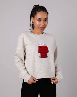 Peanuts Snoopy Doghouse Sweatshirt Cream