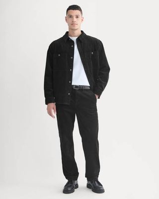 Wide Wale Corduroy Trouser | Black